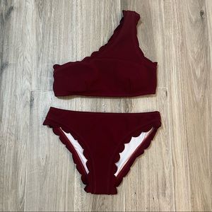 Cupshe Scallop Edge Bikini Size Medium